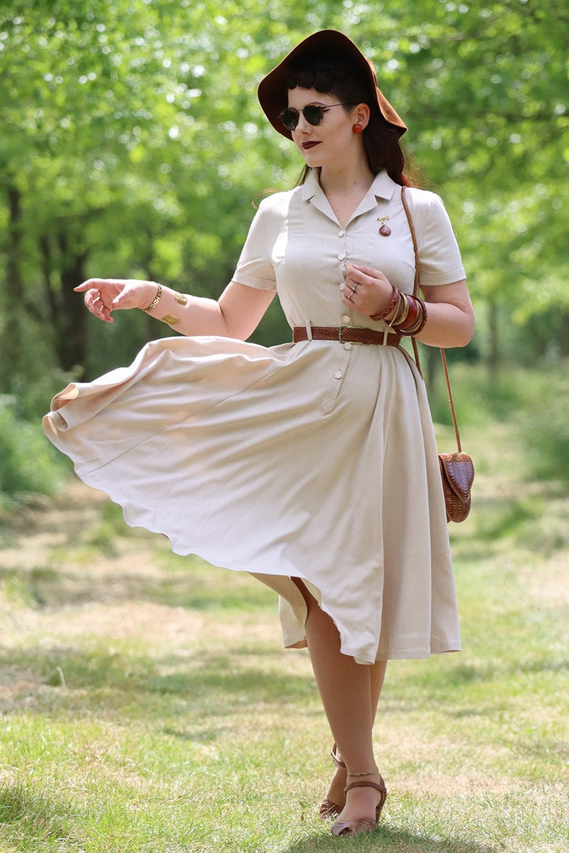 Belted A-Line Shirt Dress – Chic Fit and Flare Summer Style
