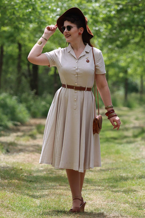 Belted A-Line Shirt Dress – Chic Fit and Flare Summer Style