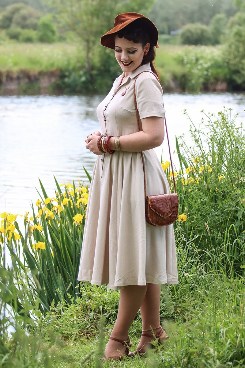 Belted A-Line Shirt Dress – Chic Fit and Flare Summer Style