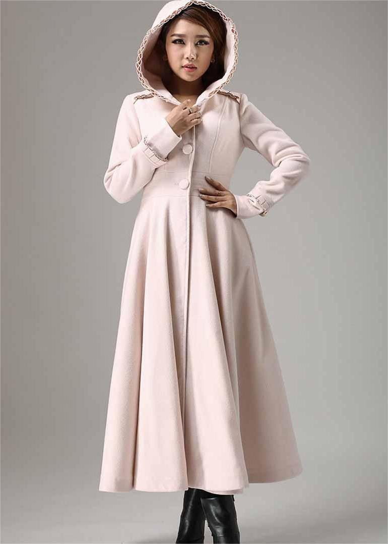 Retro Swing Wool Coat – Hooded Mid-Calf Winter Outerwear